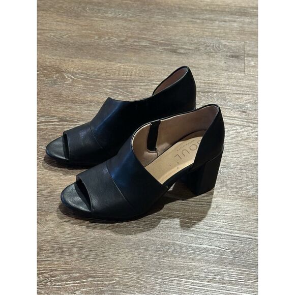 Soul Naturalizer black peep toe sandals heels 10 Chloe - Picture 2 of 10
